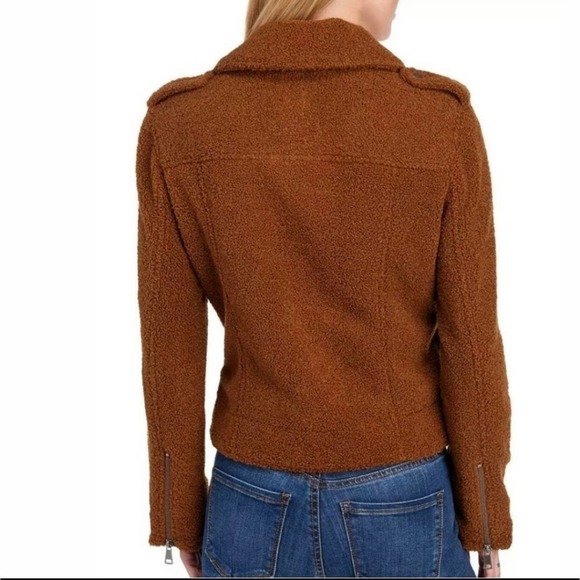 MAX Studio Brown sherpa moto jacket - Picture 4 of 16